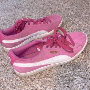 Pink puma shoes